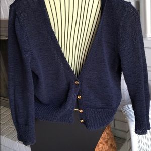 Short navy cardigan
